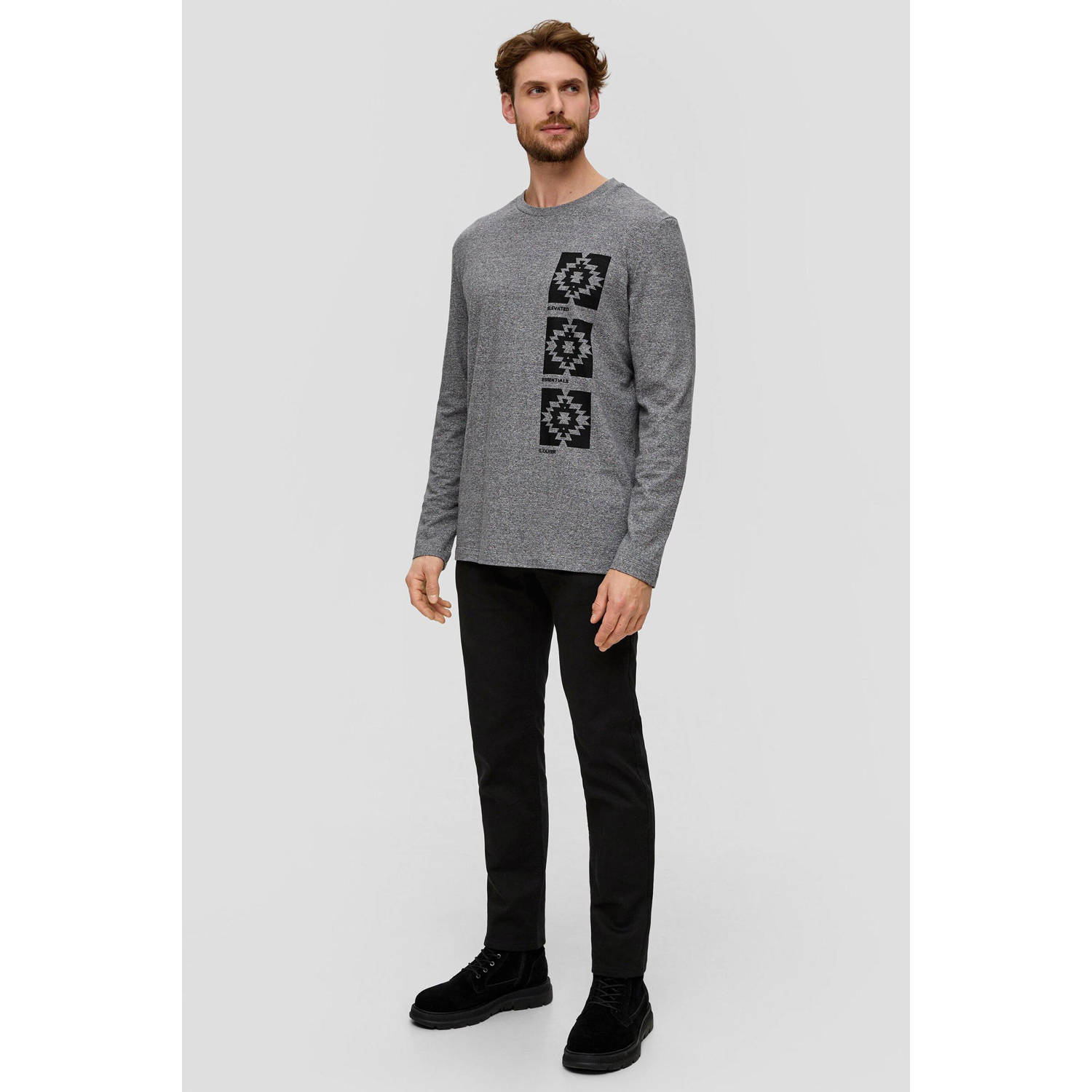 s.Oliver regular fit broek zwart