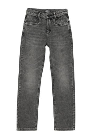 high waist regular fit jeans antraciet