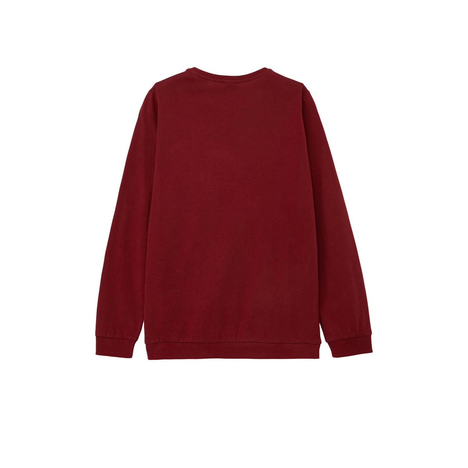 s.Oliver sweater met printopdruk rood zwart