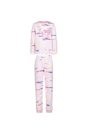 pyjama Jitske lichtroze/wit