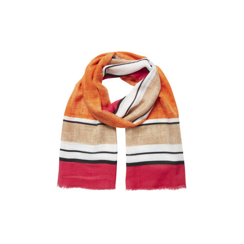 ICHI sjaal IAMARIYA oranje/roze/beige