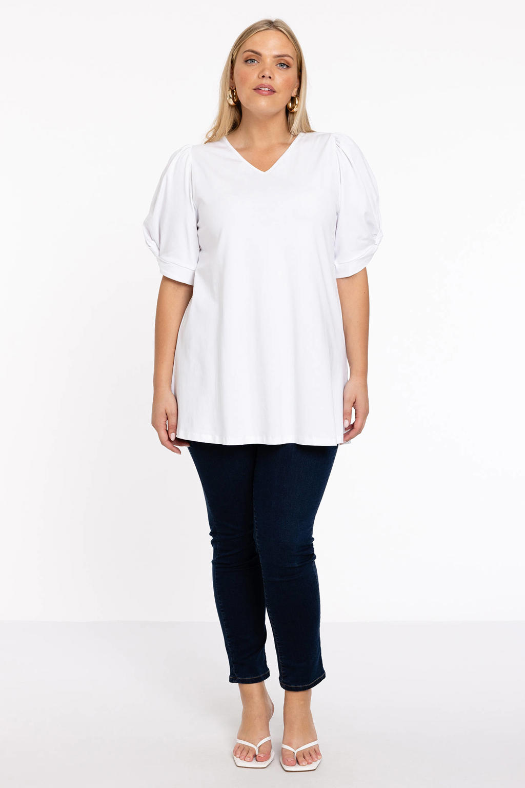 YOEK tuniek Plus Size - wit