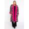 YOEK gebloemd kimono DOLCE van travelstof roze/zwart/bruin