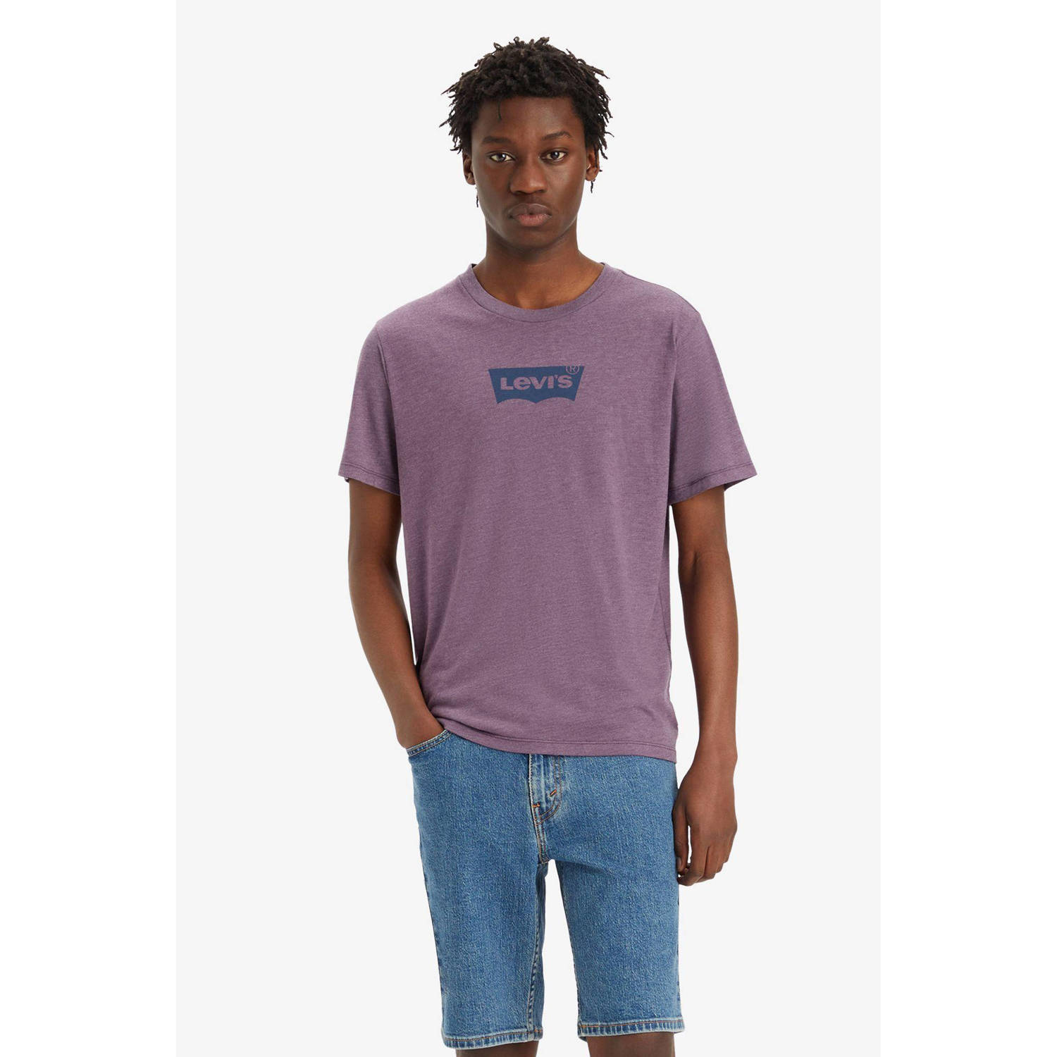 Levi's T-shirt met printopdruk paars