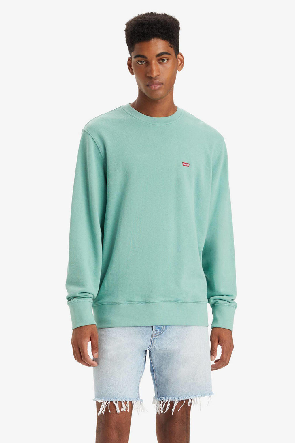Levi's sweater met logo turquoise