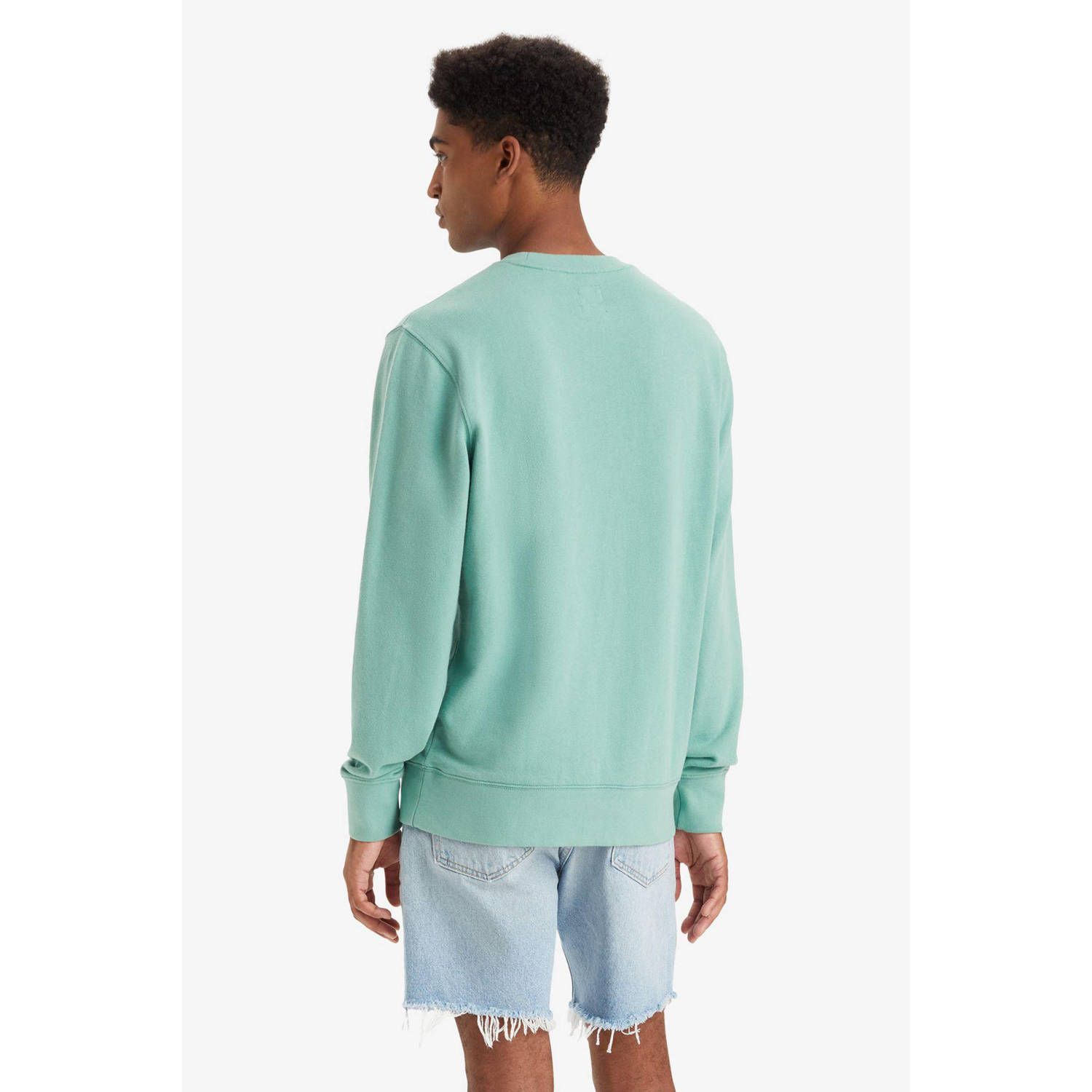 Levi's sweater met logo turquoise