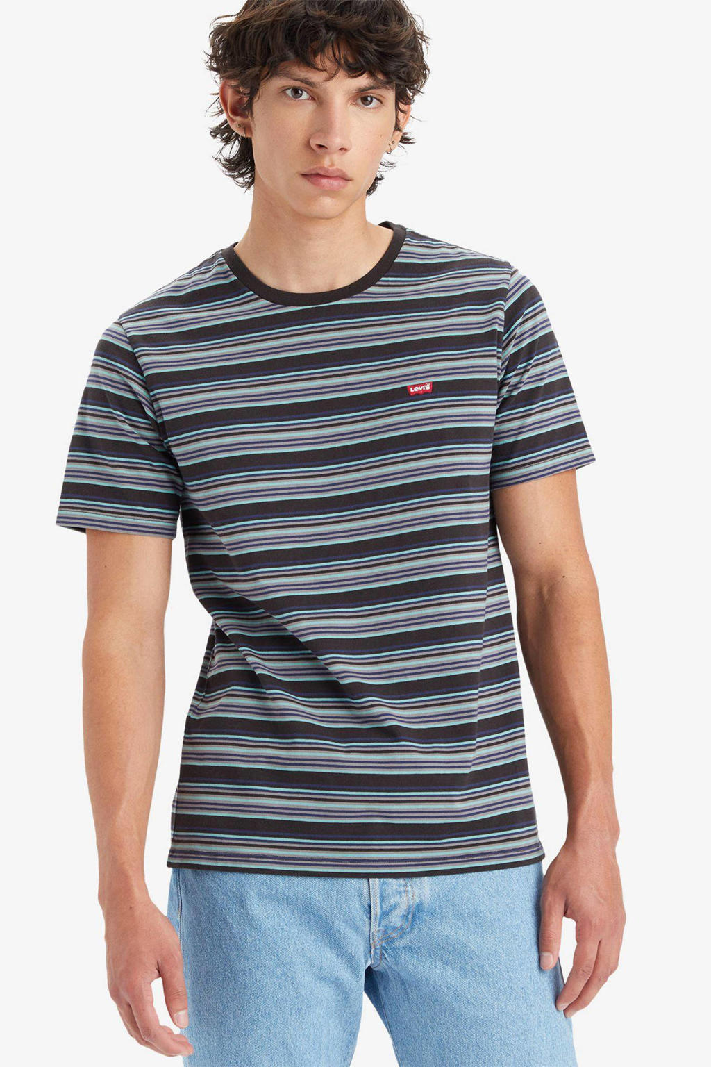 Levi's gestreept T-shirt original housemark rings stripe mete