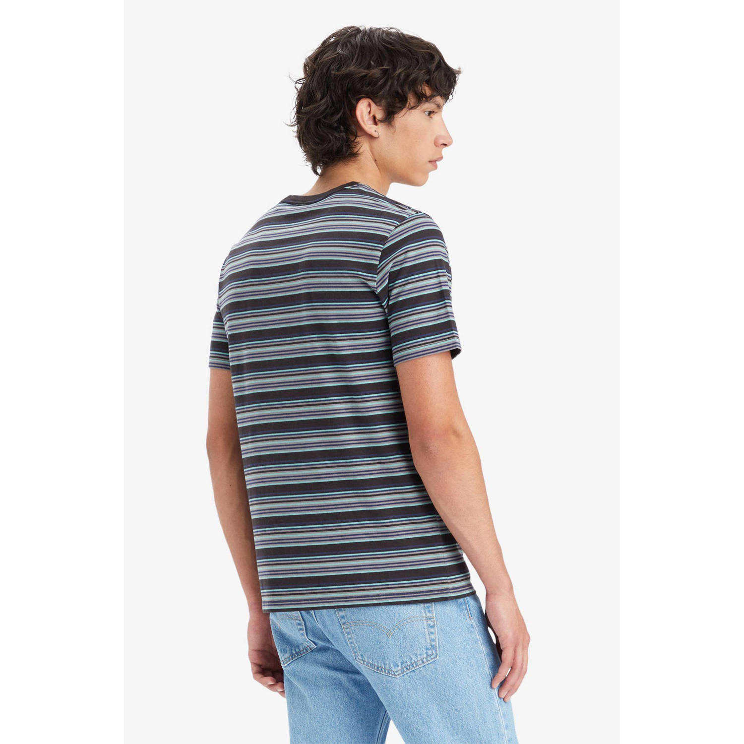 Levi's gestreept T-shirt original housemark rings stripe mete
