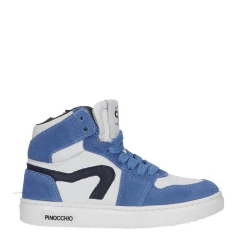 Pinocchio suède sneakers blauw/wit