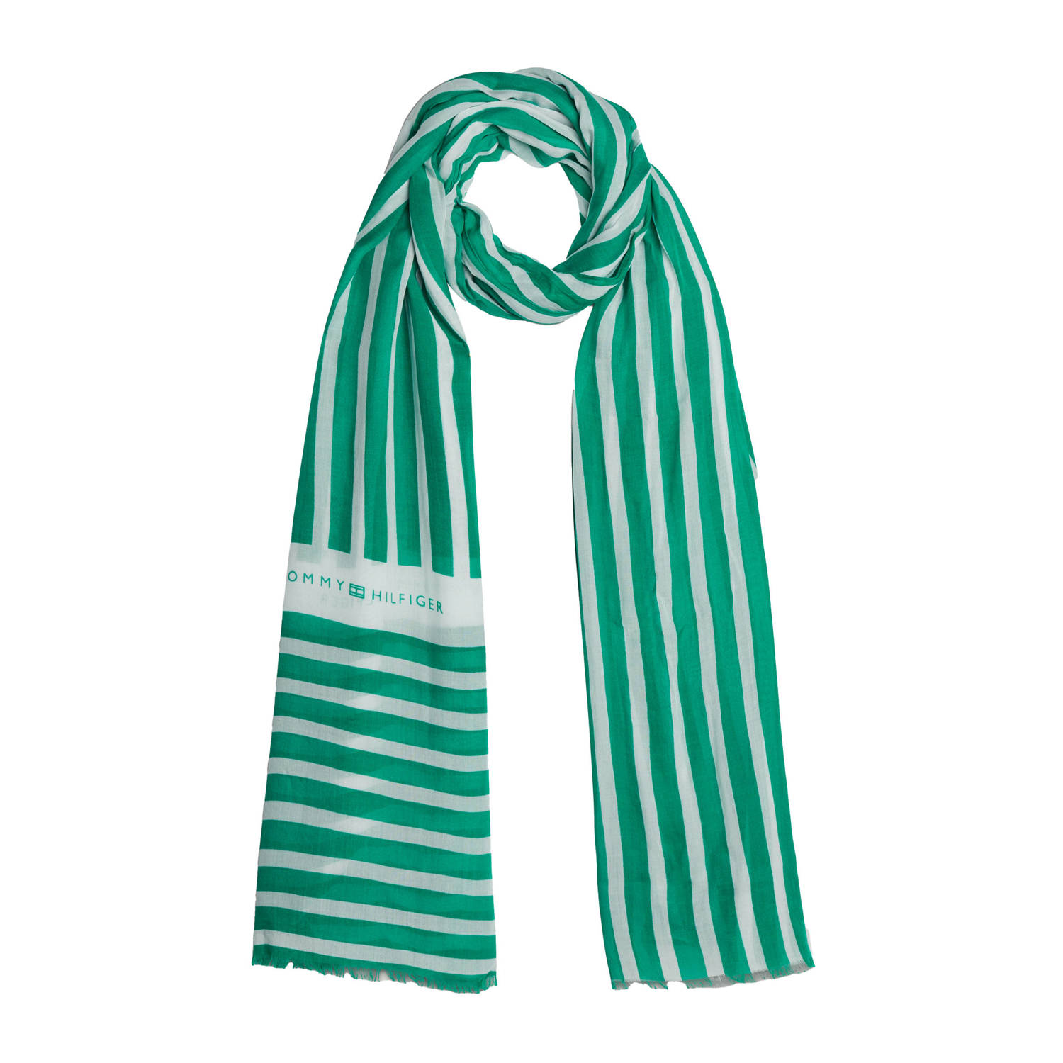 Tommy Hilfiger sjaal Essential Flag groen