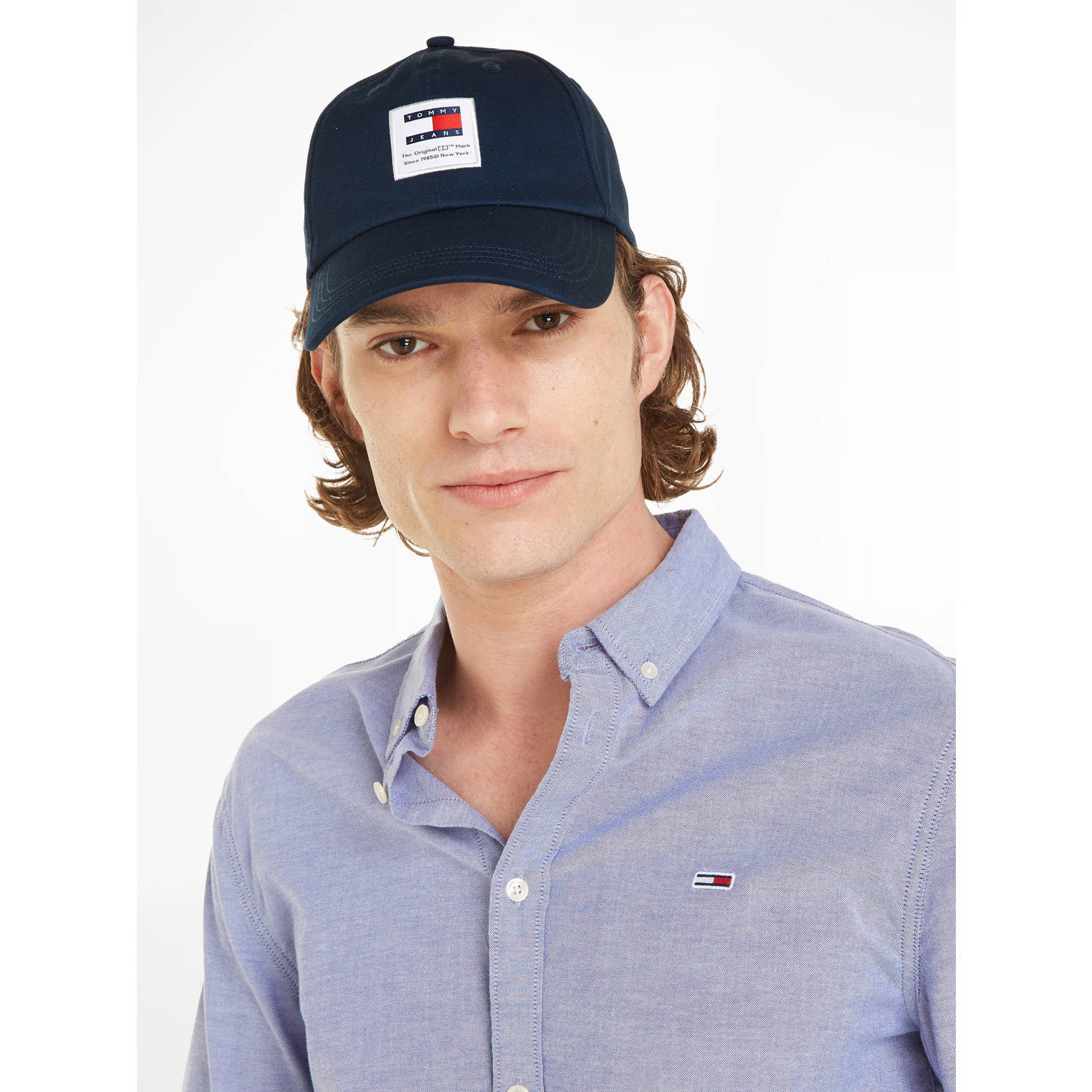 Tommy Jeans pet TJM Modern Patch donkerblauw