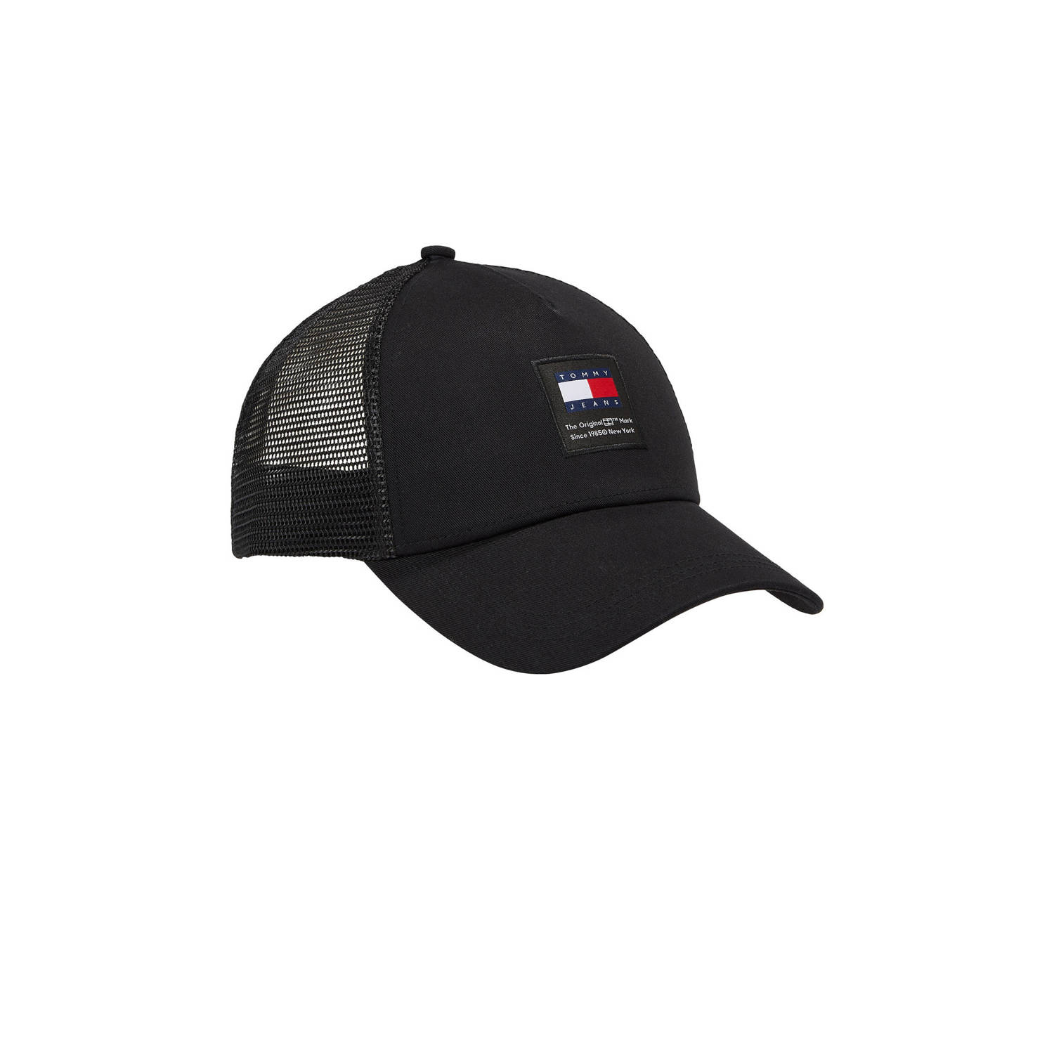 Tommy Jeans Zwarte Organische Katoenen Hoeden met Logo Black Heren