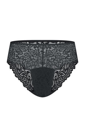 medium absorberende kanten menstruatieslip zwart