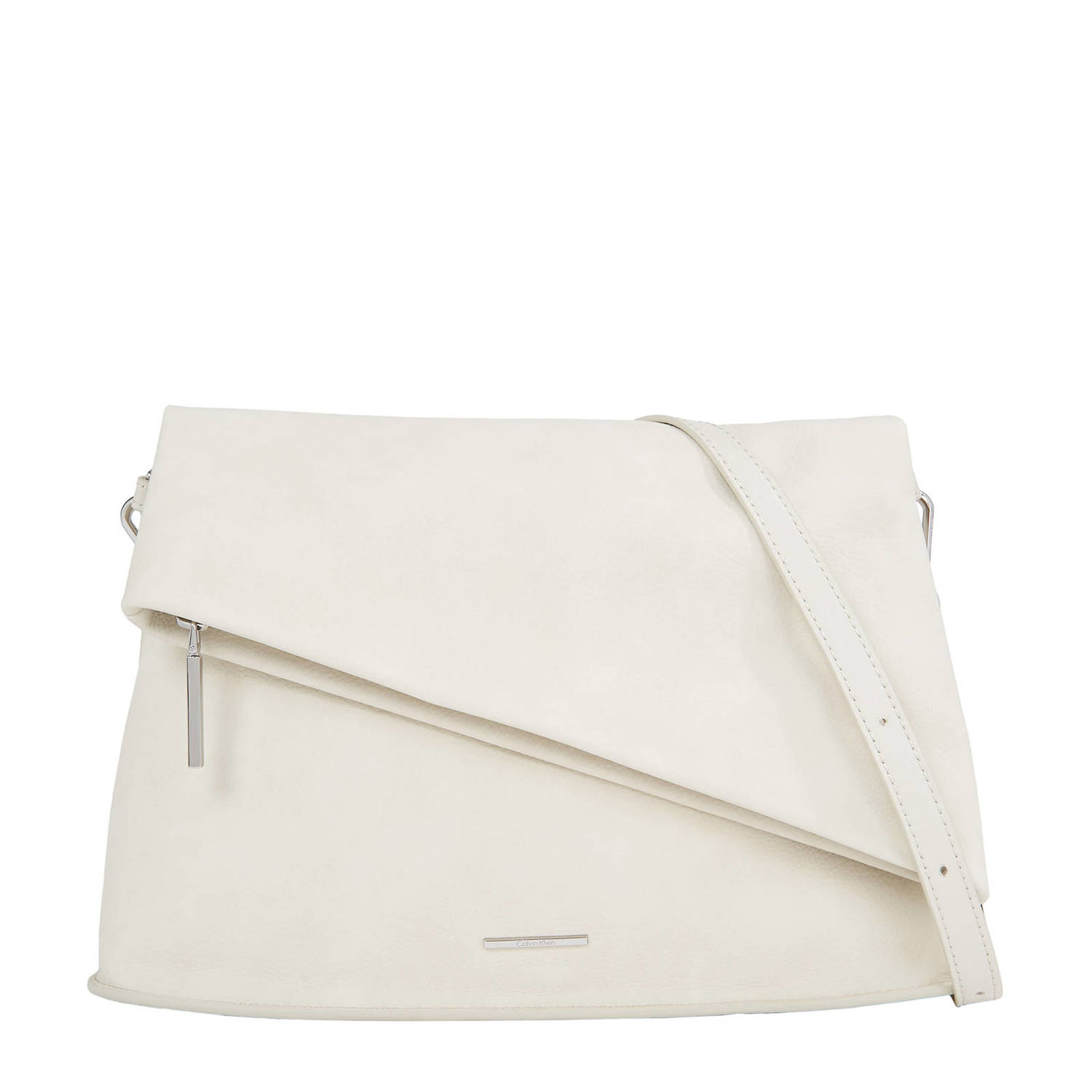 Calvin Klein crossbody tas CK Fold ecru
