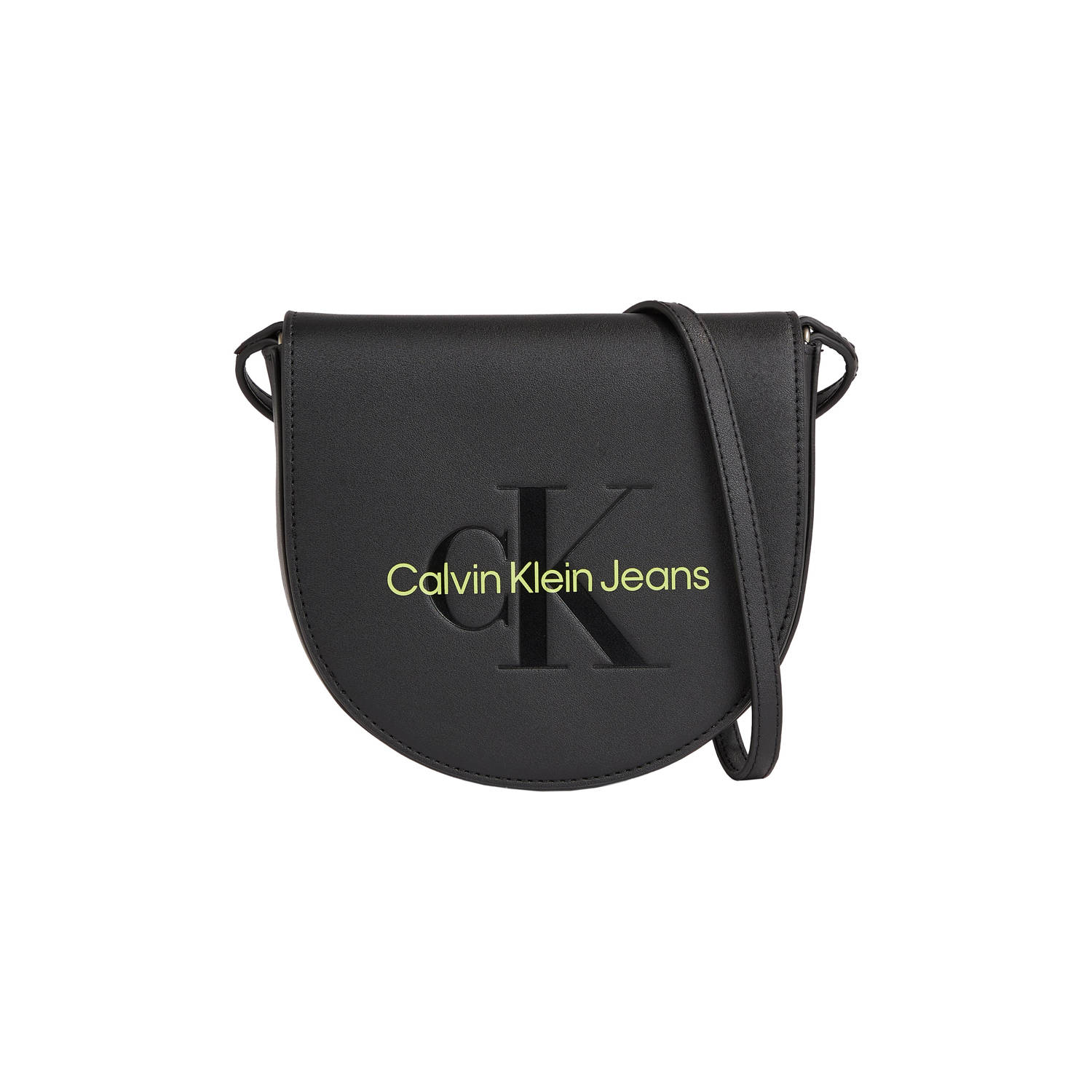 Calvin Klein Sculpted Mini Saddle Bag Tijdloze Stijl Black Dames