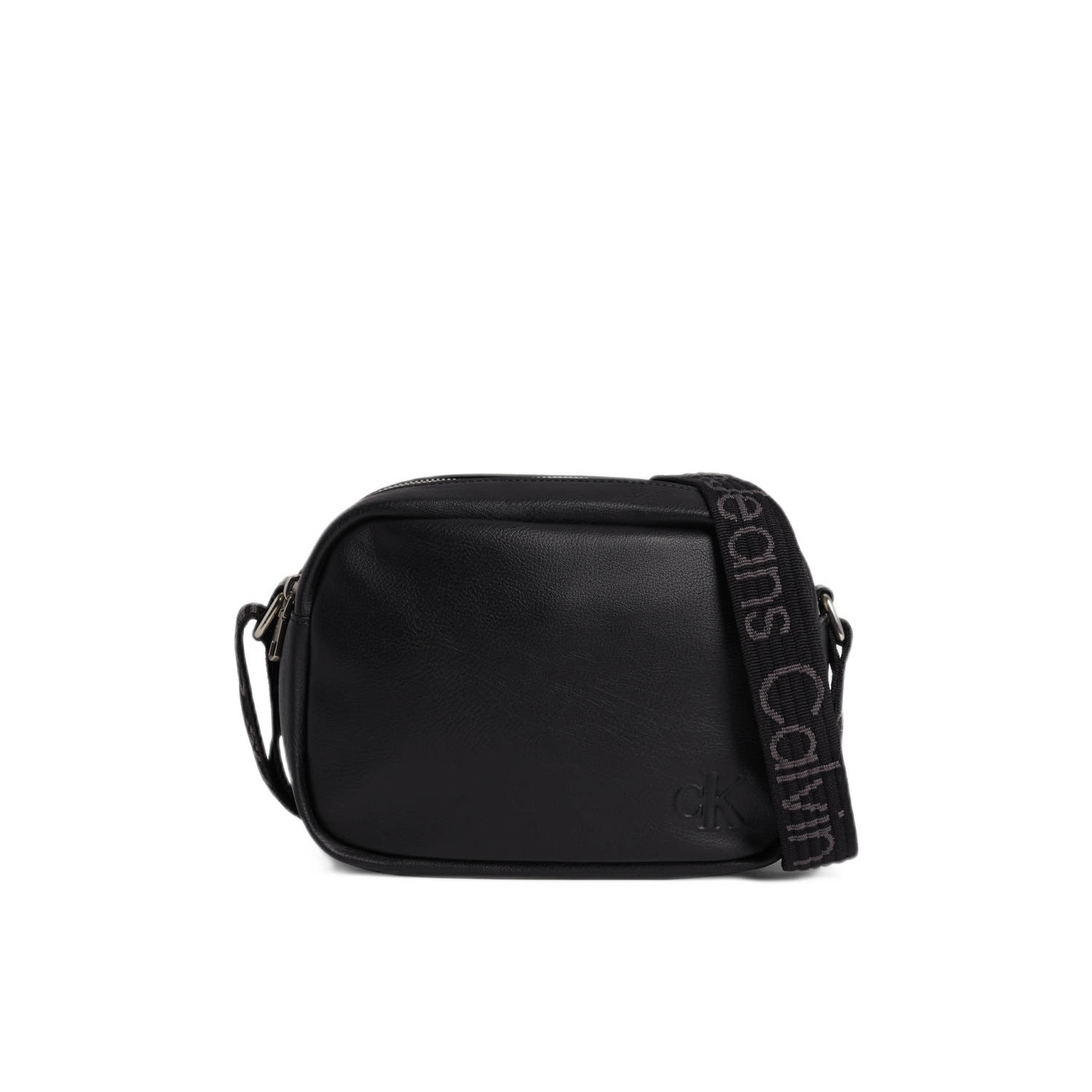 Calvin Klein Verstelbare Crossbody Tas met Ritssluiting Black Dames