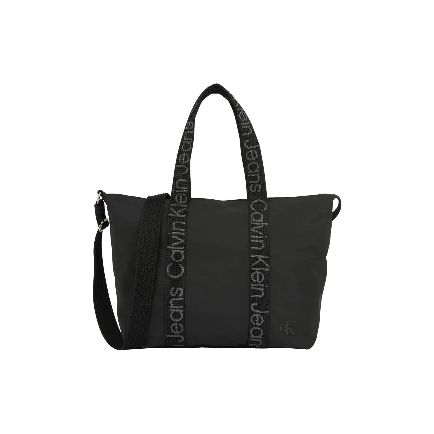 CALVIN KLEIN JEANS nylon shopper zwart