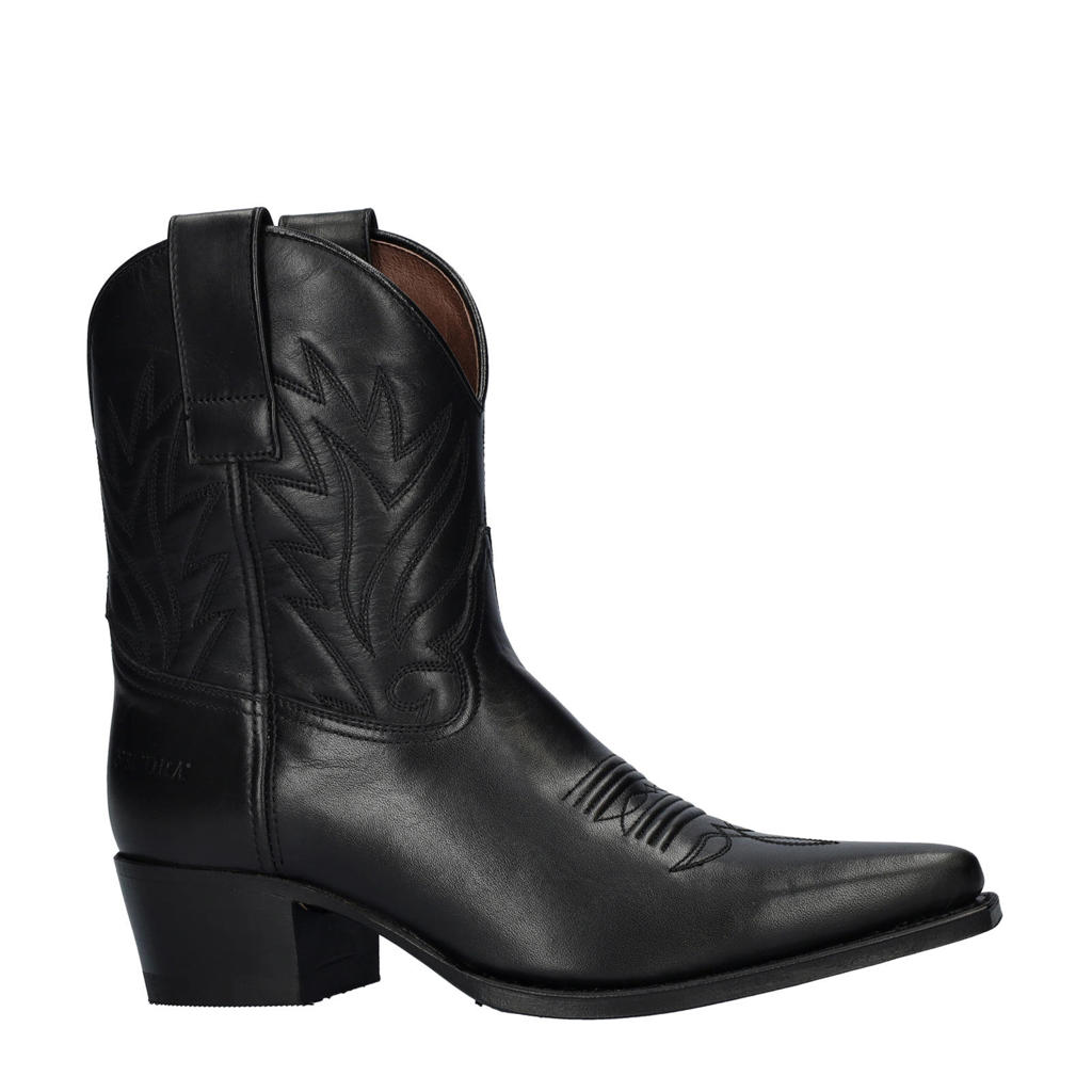 Zwarte dames Sendra leren cowboylaarzen
