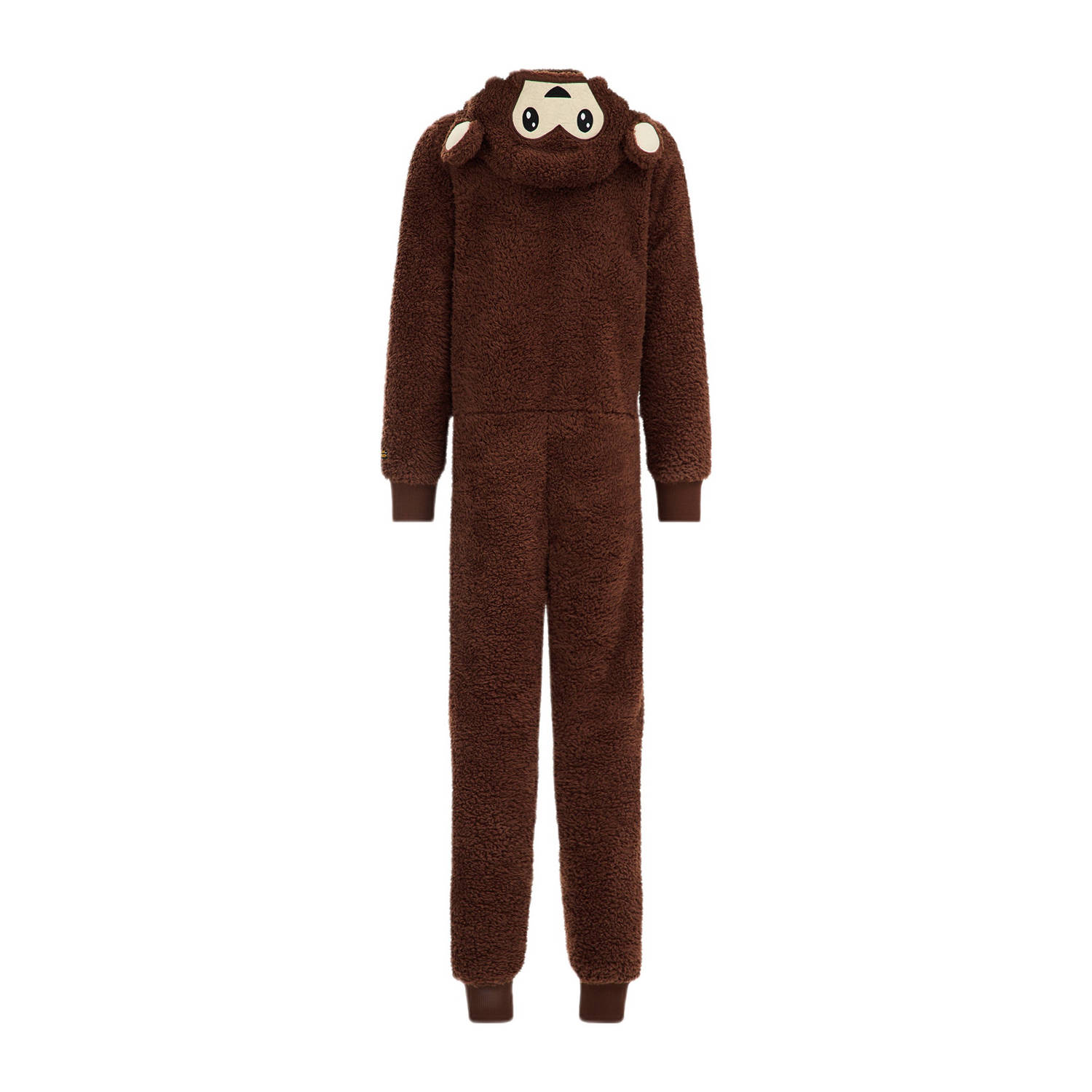 WE Fashion teddy onesie bruin beige