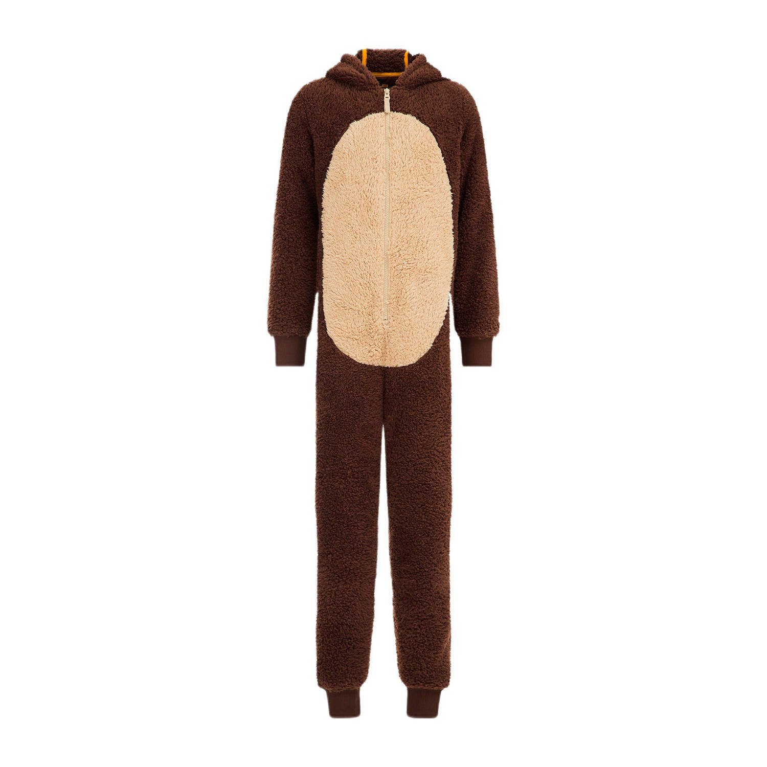 WE Fashion teddy onesie bruin beige Meerkleurig 110 116