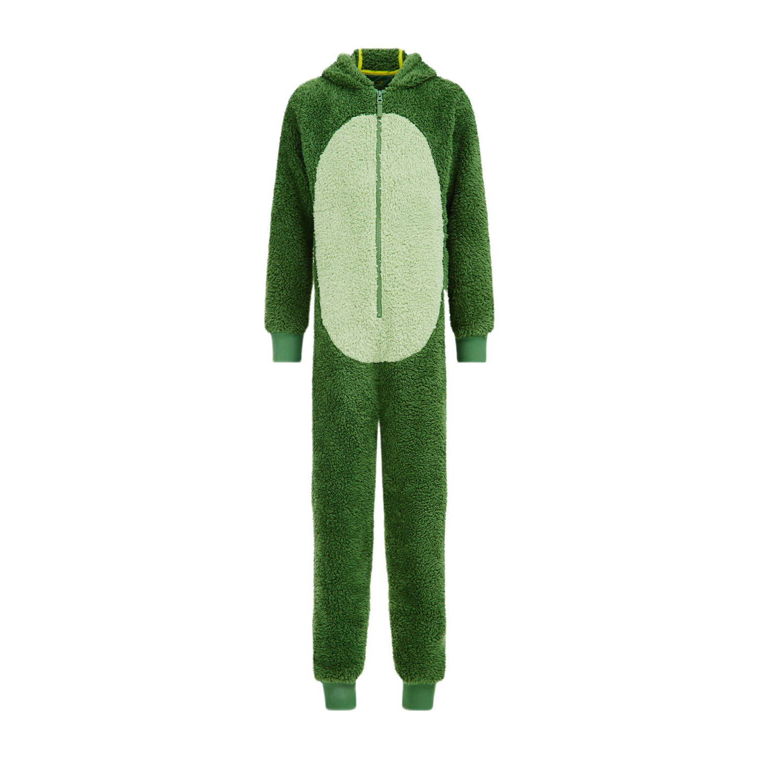WE Fashion teddy onesie groen Meerkleurig 134 140