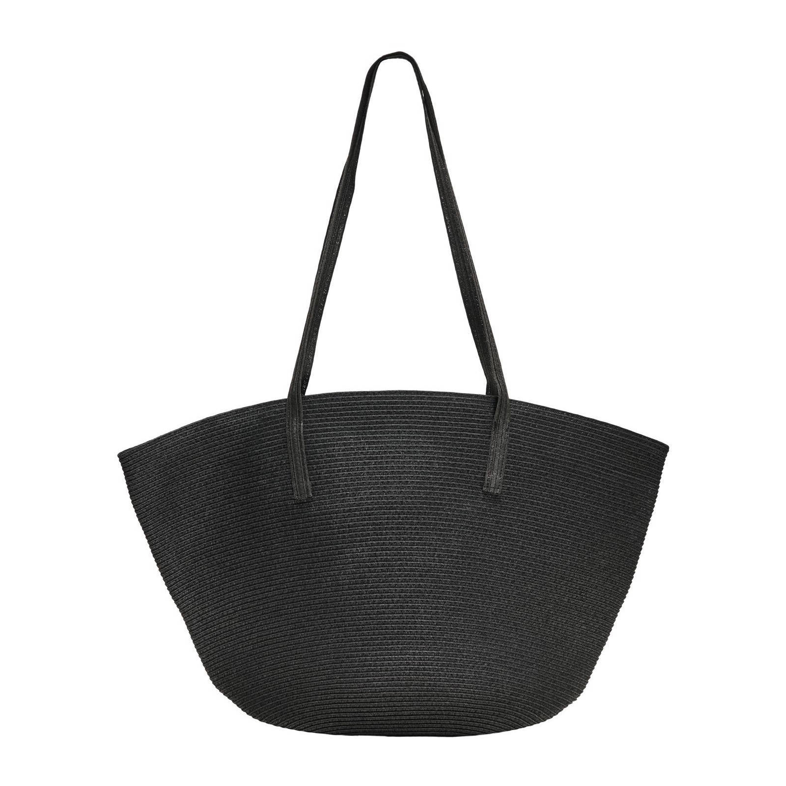 ONLY raffia shopper ONLGIANNA zwart wehkamp