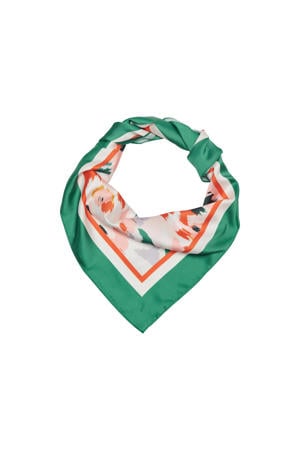 sjaal ONLMINNA met print groen/multi