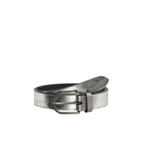 ONLY metallic leren riem ONLVIGGA zilverkleurig afbeelding