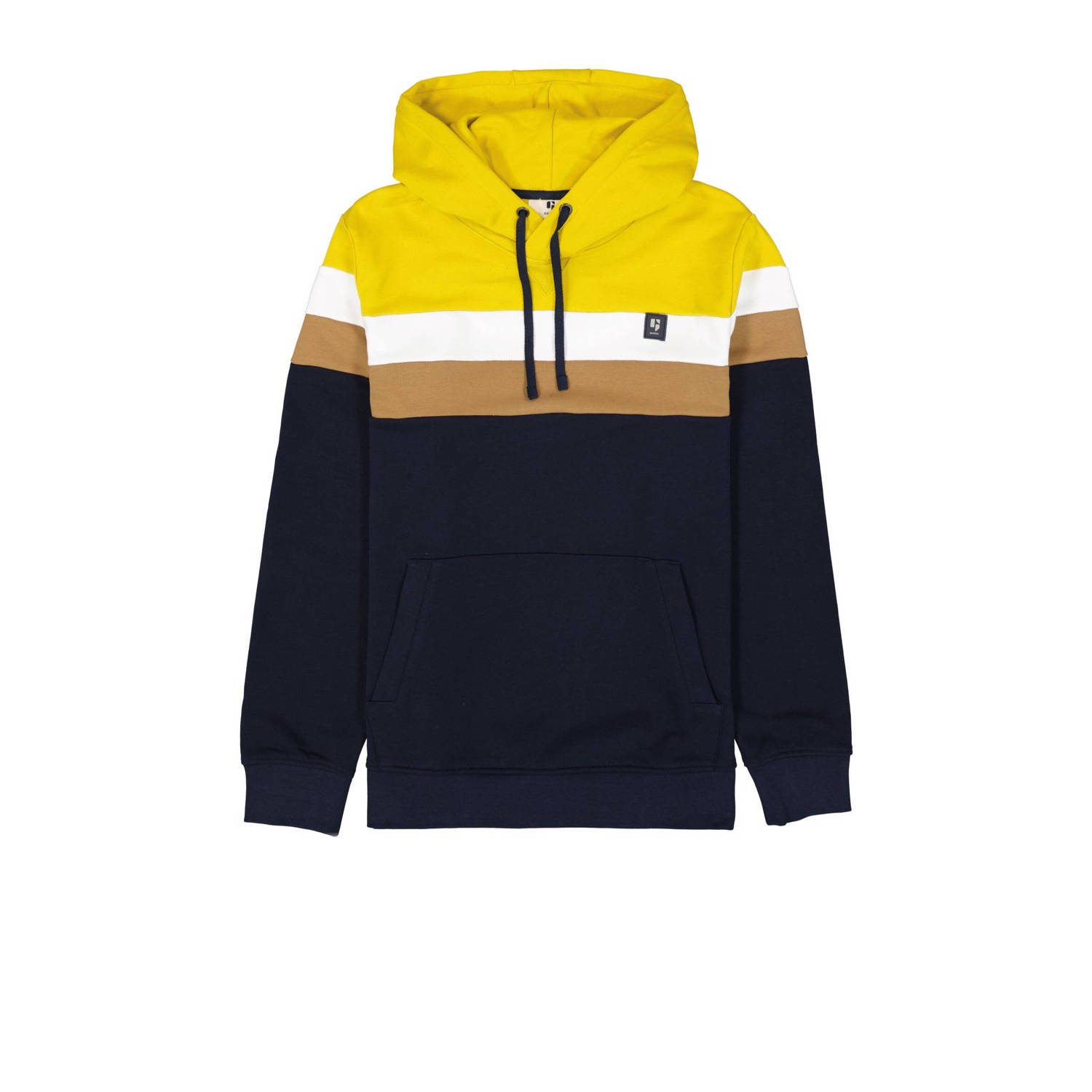 Garcia gestreepte hoodie donkerblauw