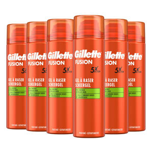 Wehkamp Gillette Fusion scheergel met amandelolie - 6 x 200 ml aanbieding