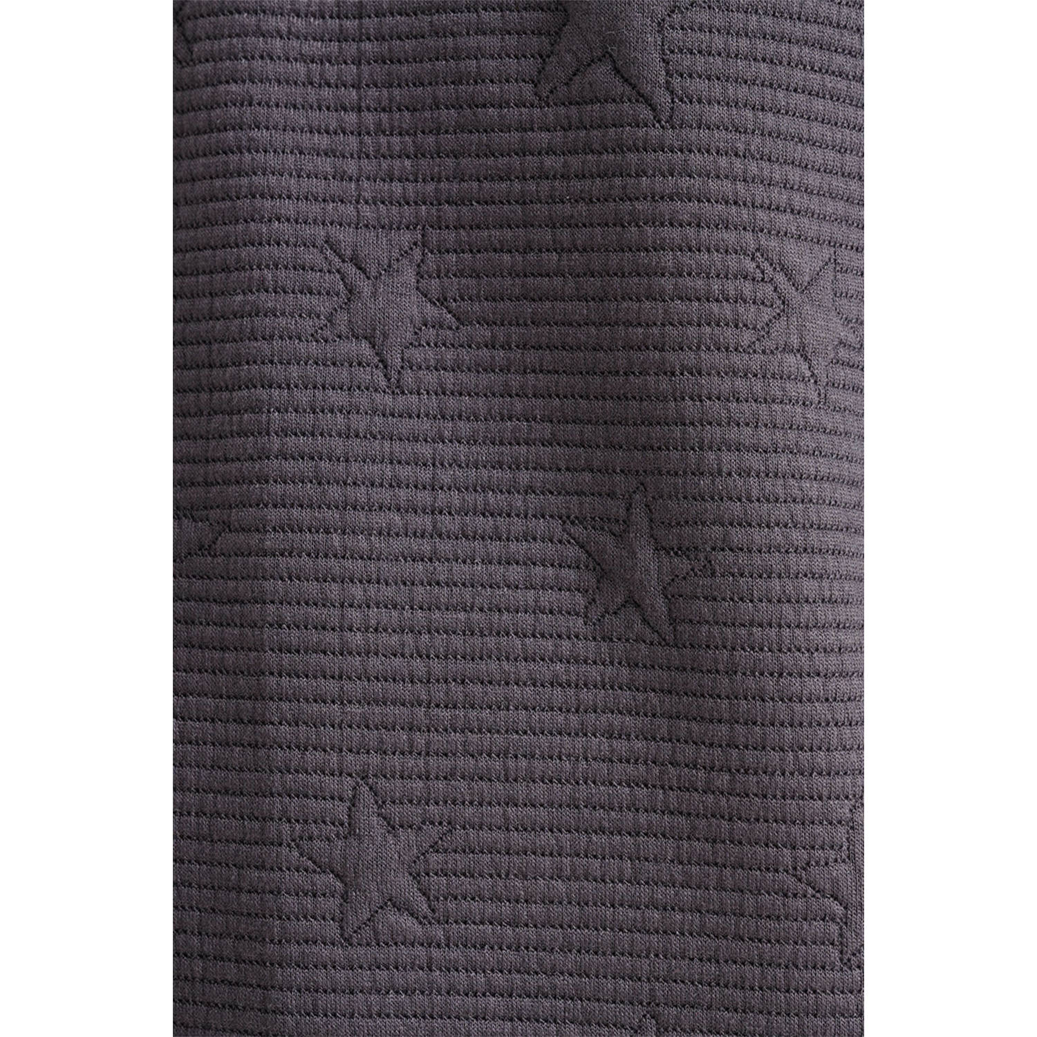 Shoeby sweater met sterren en textuur donkergrijs