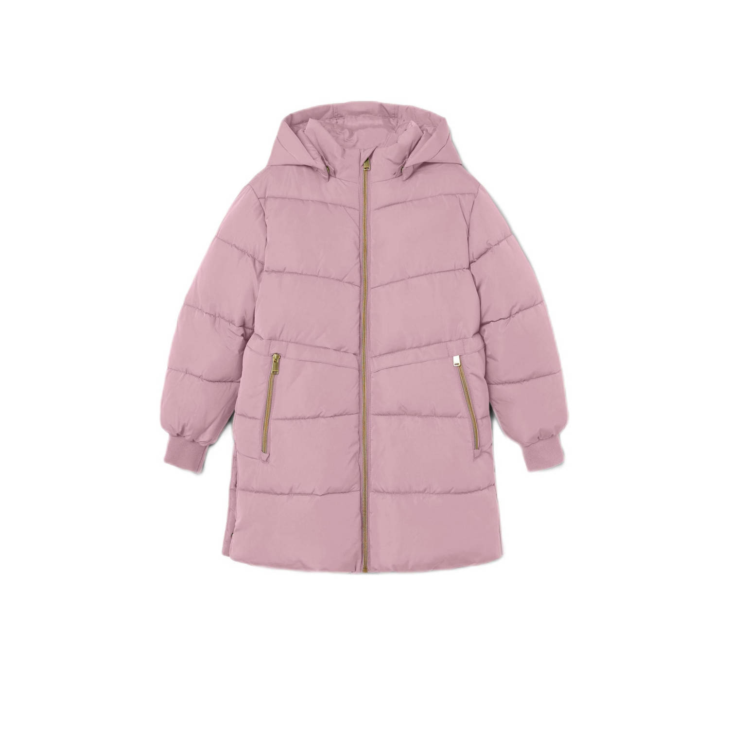 Name it KIDS gewatteerde winterjas NKFMUSIC roze Meisjes Polyester Capuchon 116