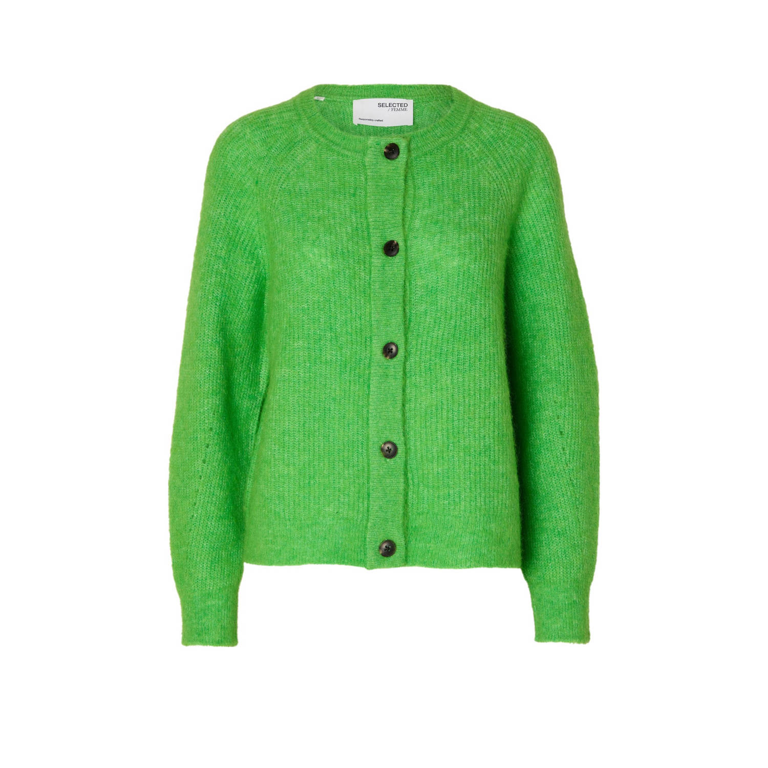 Selected Femme Klassieke Groene Gebreide Cardigan Green Dames