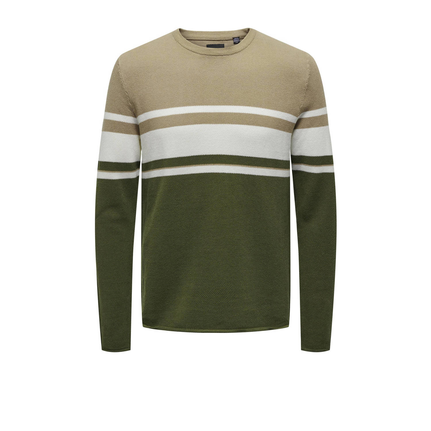 ONLY & SONS Trui met ronde hals ONSNIGUEL REG 12 BLOCK CREW KNIT