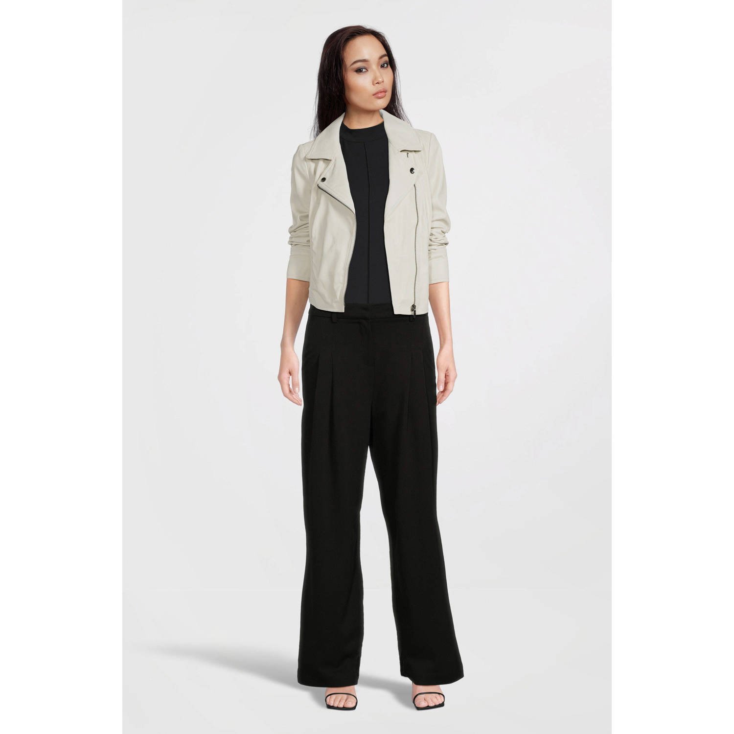 MSCH Copenhagen Baggy fit stoffen broek met plooien model 'Henrika'