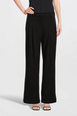 high waist wide leg pantalon MSCHHenrika zwart