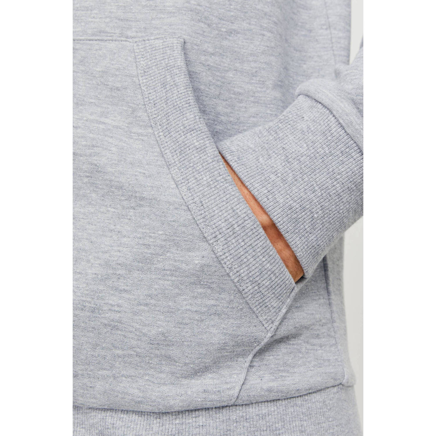 JACK & JONES ESSENTIALS sweatvest JJEPAULOS met logo light grey melange