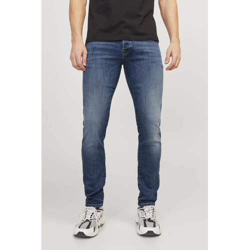 JACK & JONES JEANS INTELLIGENCE slim fit jeans JJIGLENN JJFOX blue denim afbeelding