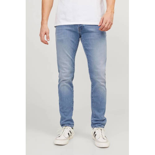 JACK & JONES JEANS INTELLIGENCE slim fit jeans JJIGLENN JJ FOX blue denim afbeelding