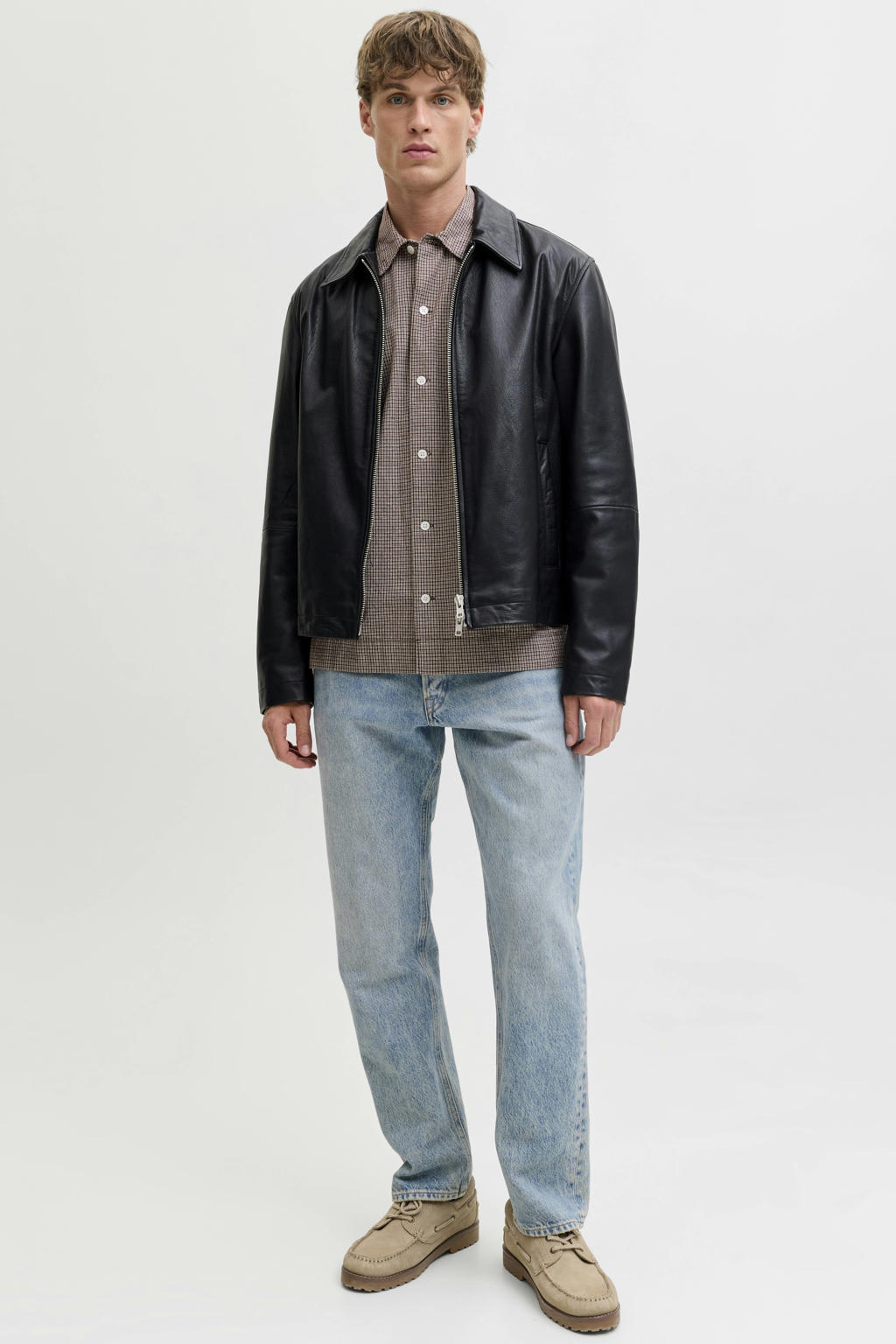 JACK & JONES JEANS INTELLIGENCE relaxed fit jeans JJICHRIS JJORIGINAL blue denim