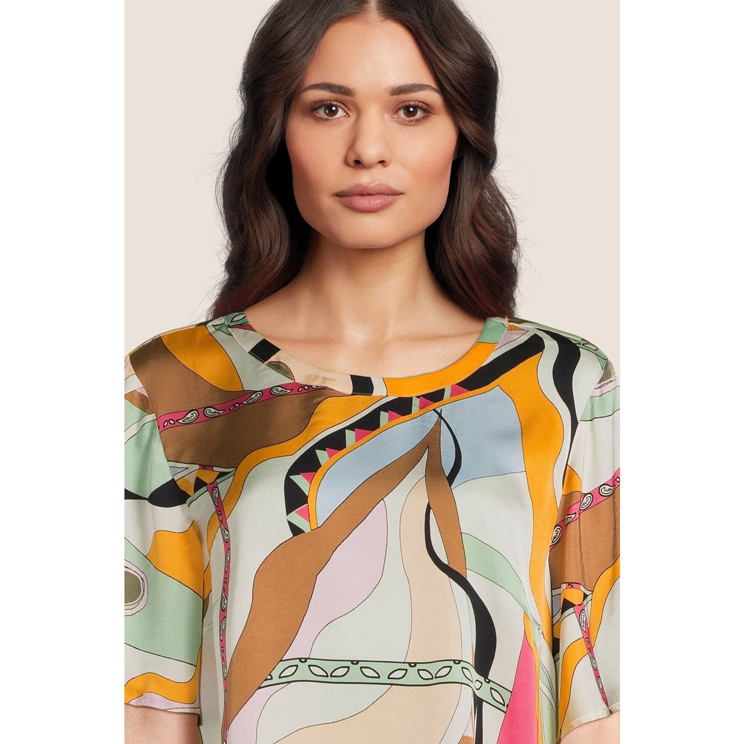 Mos Mosh blousetop met all over print multi