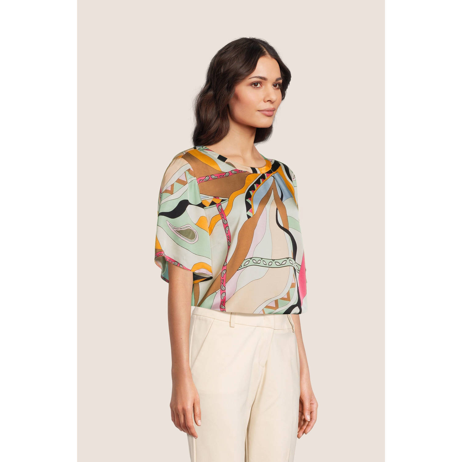 Mos Mosh blousetop met all over print multi