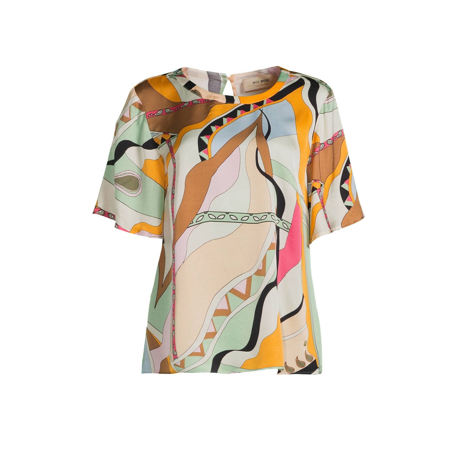 MOS MOSH Kleurrijke korte mouwen blouse Multicolor Dames