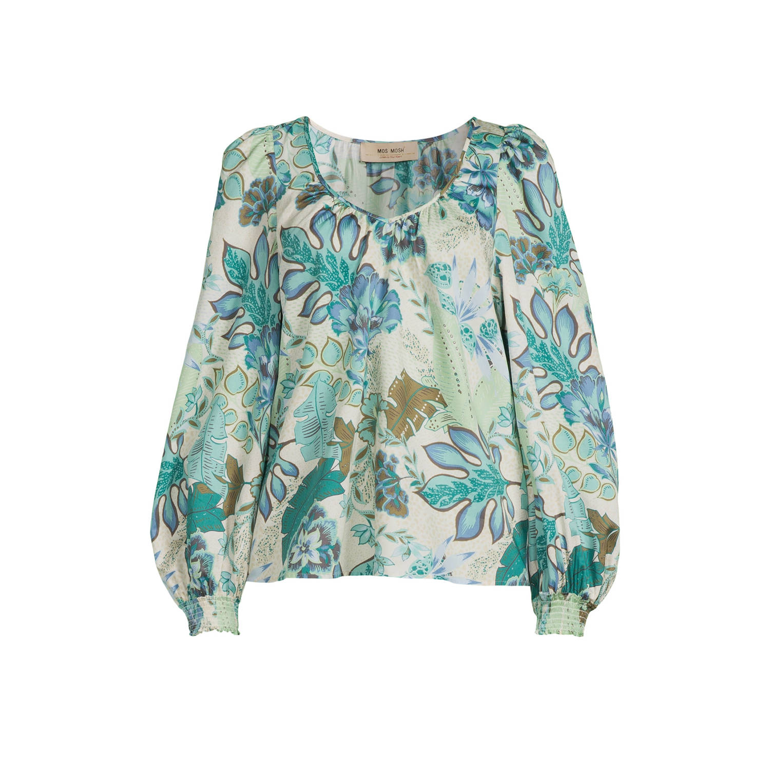 MOS MOSH Elegante Alika Sarasa Bloemen Longsleeve Multicolor Dames