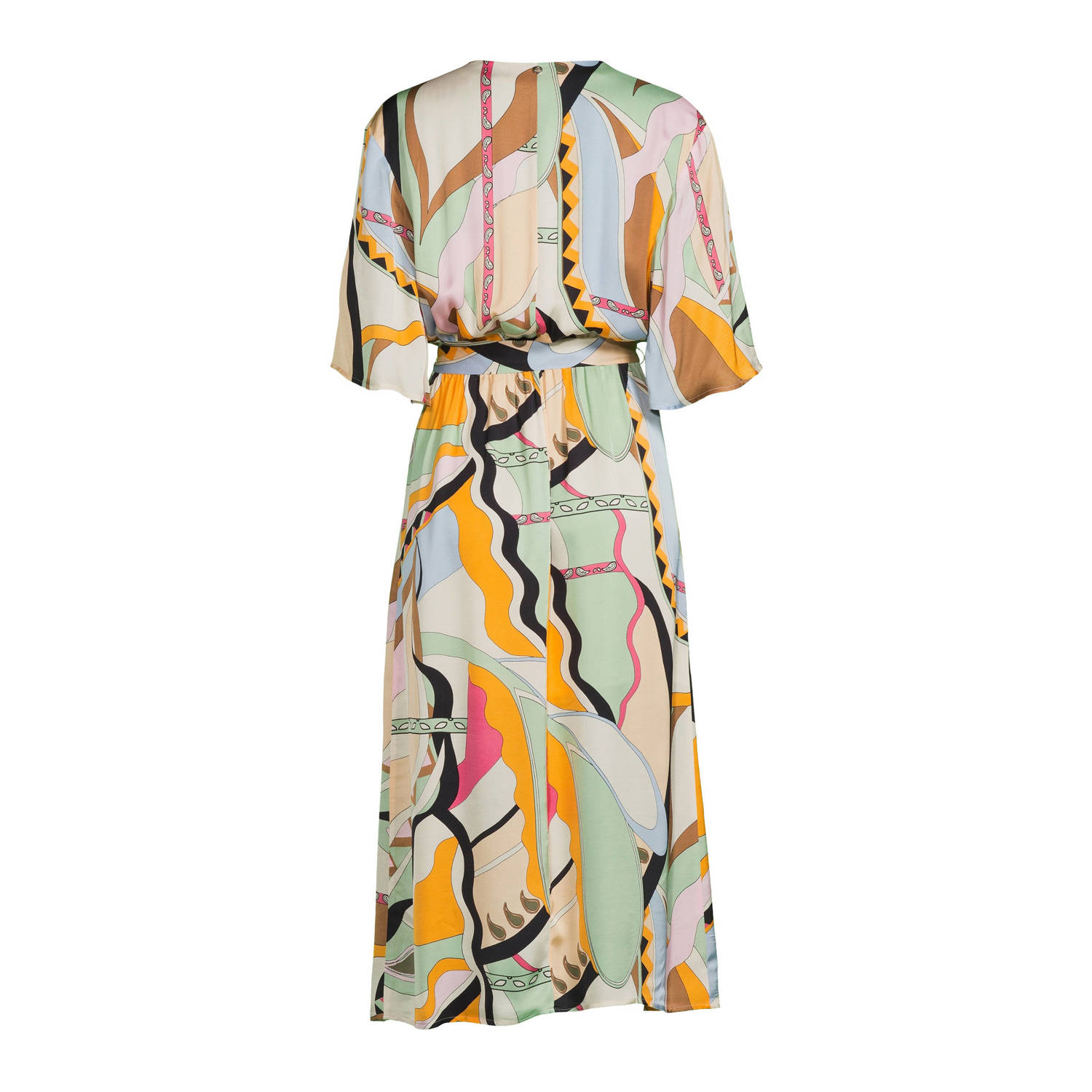 Mos Mosh jurk MMKella met all over print en ceintuur multi