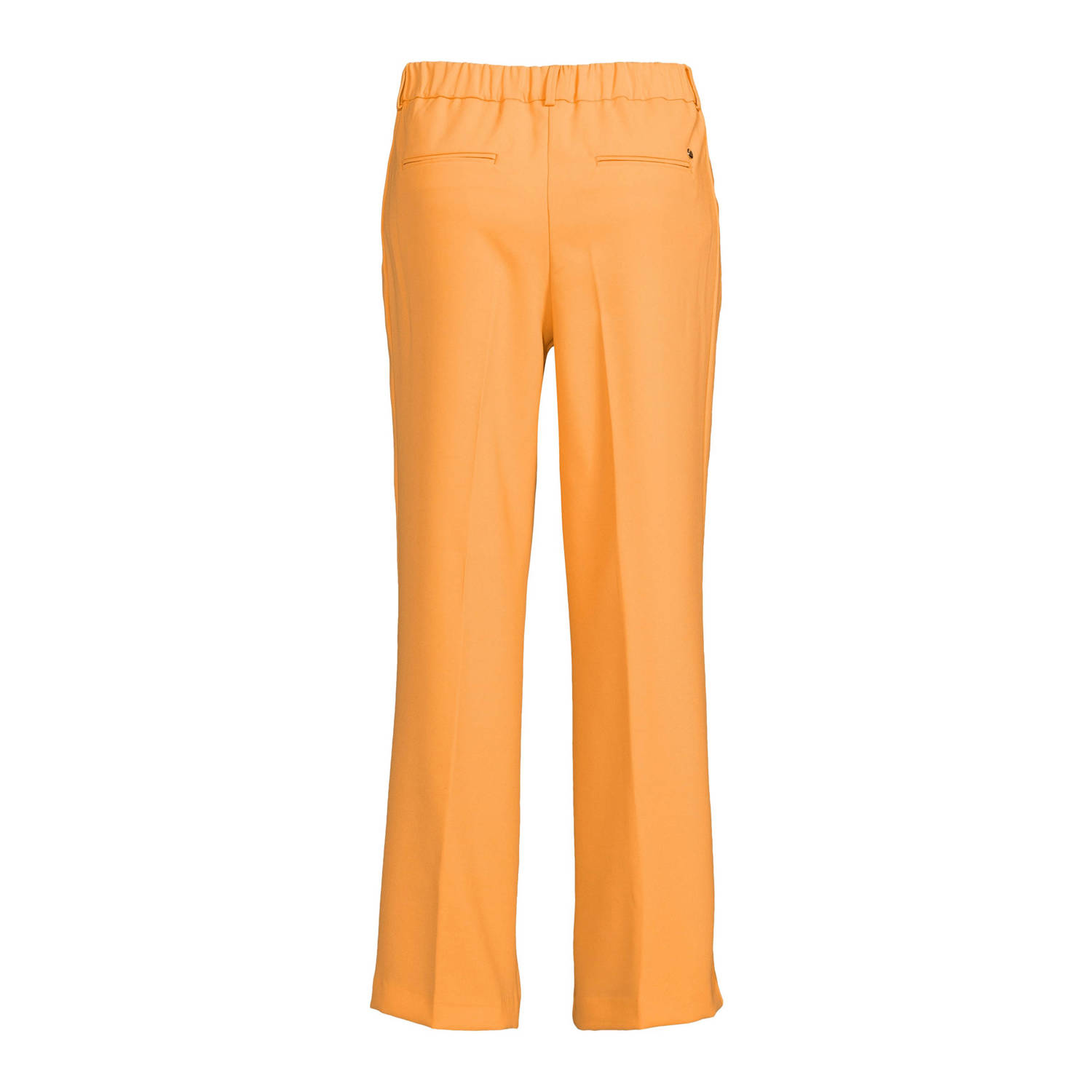 Mos Mosh cropped straight fit pantalon Bai Leia van gerecycled polyester oranje