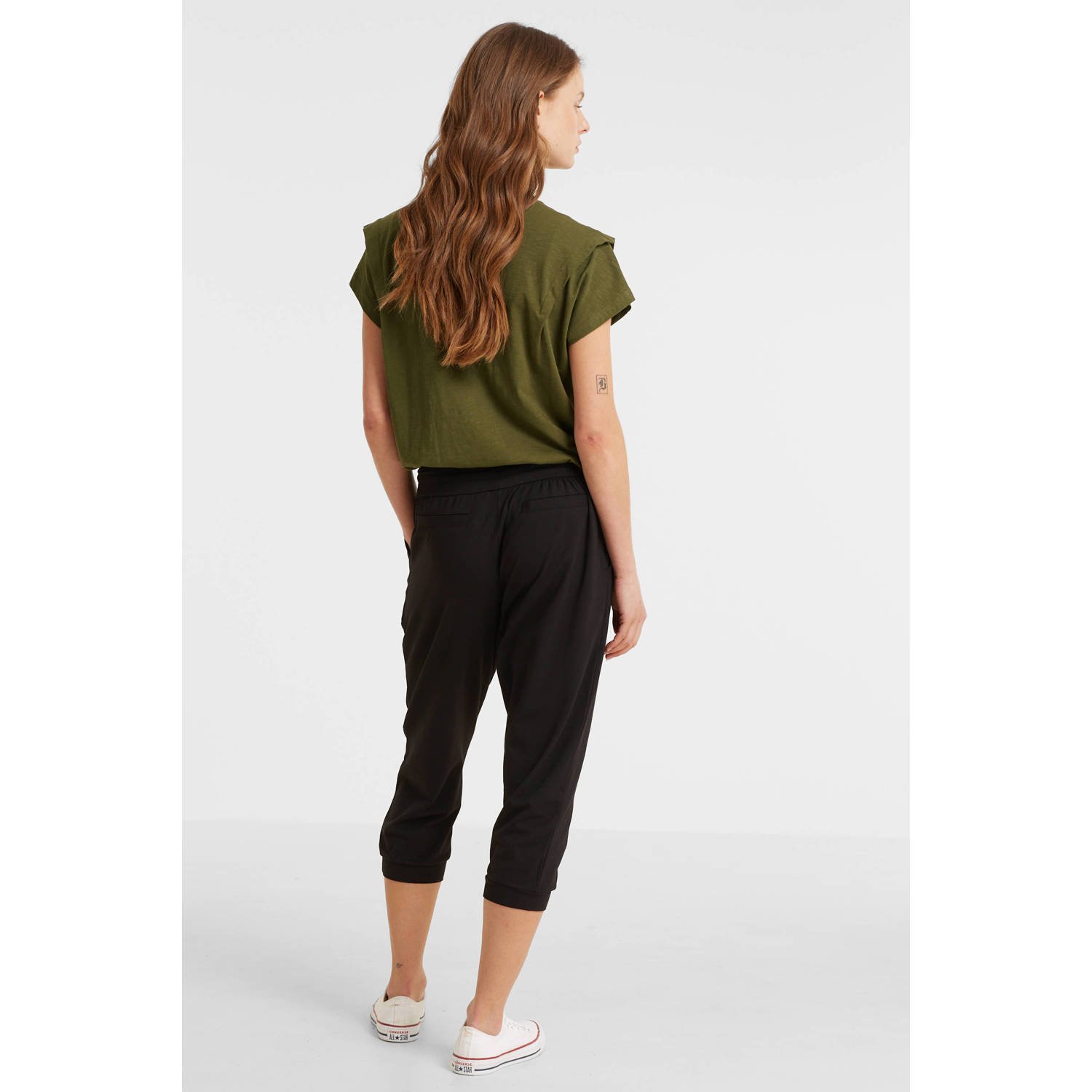 anytime harem capri jogger zwart