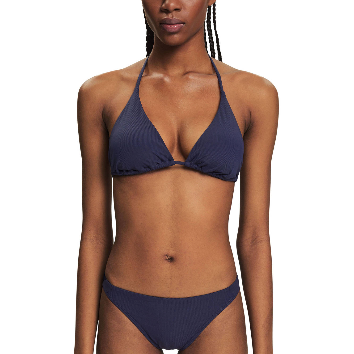 ESPRIT Women Beach voorgevormde triangel bikinitop donkerblauw