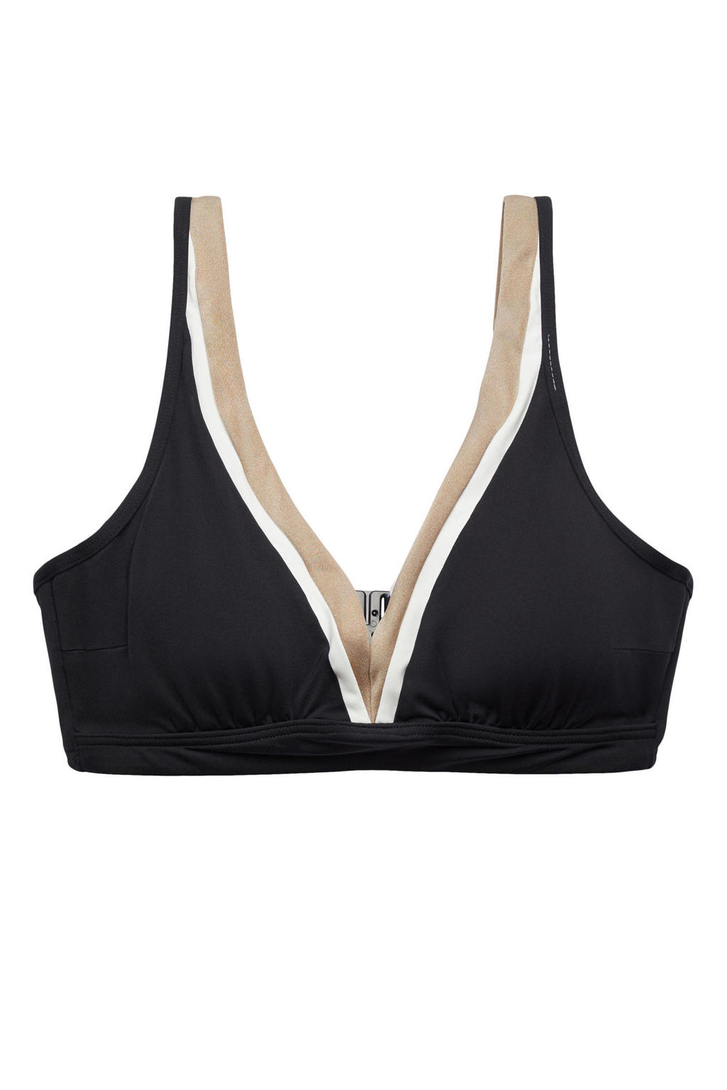 ESPRIT Women Beach voorgevormde beugel bikinitop zwart/beige/wit