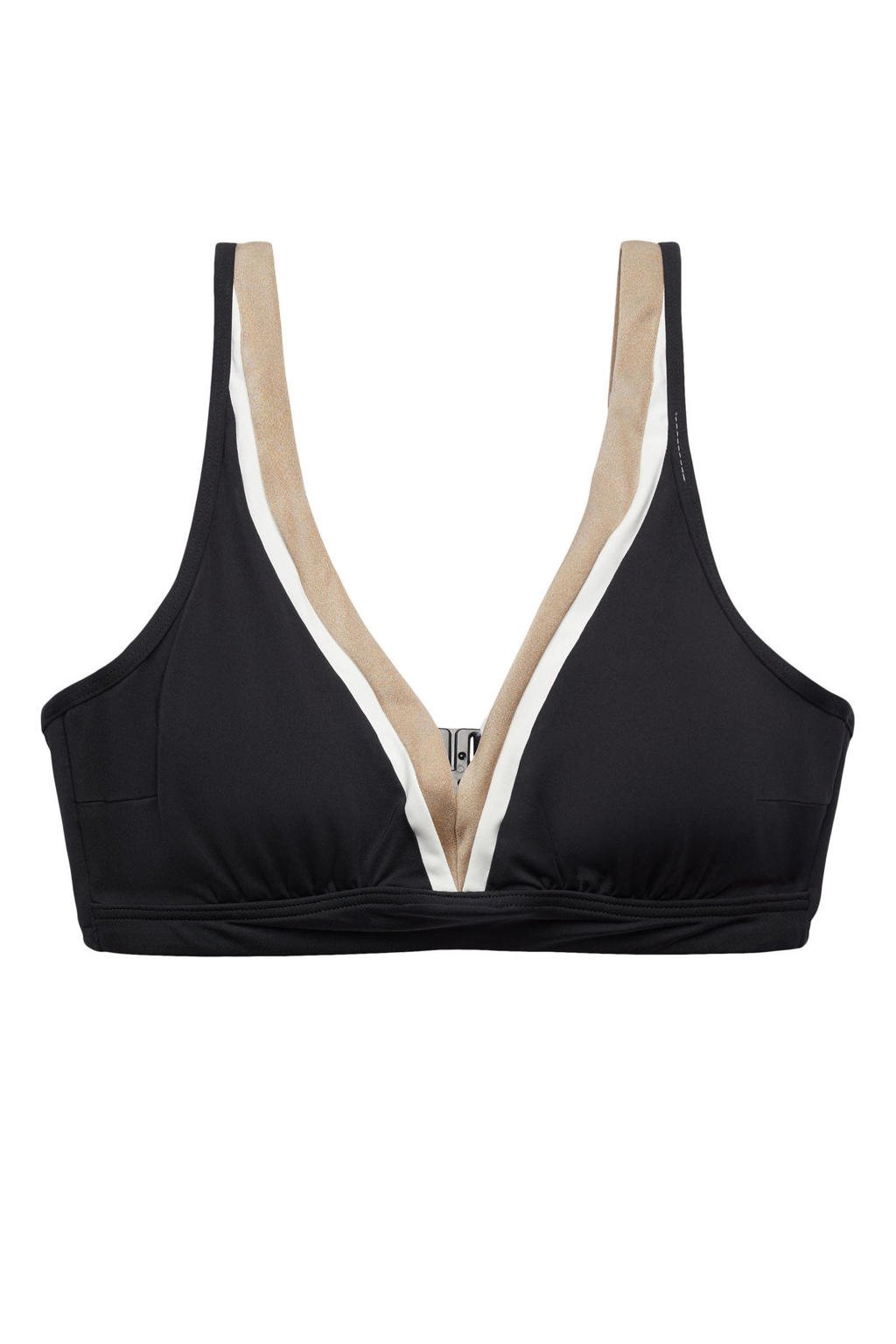 ESPRIT Women Beach voorgevormde beugel bikinitop zwart/beige/wit